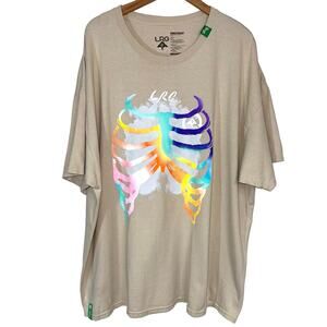 LRG Lifted Research Group Colorful Ribcage Crew Neck Short Sleeve T-Shirt 3XL